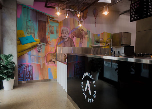 The A-Mural complete at ANNEES Flinders Lane